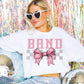 Band Coquette Bow Gray Checkered- DTF