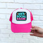 Anti Social Baddie Neon Faux Hat Patch - DTF