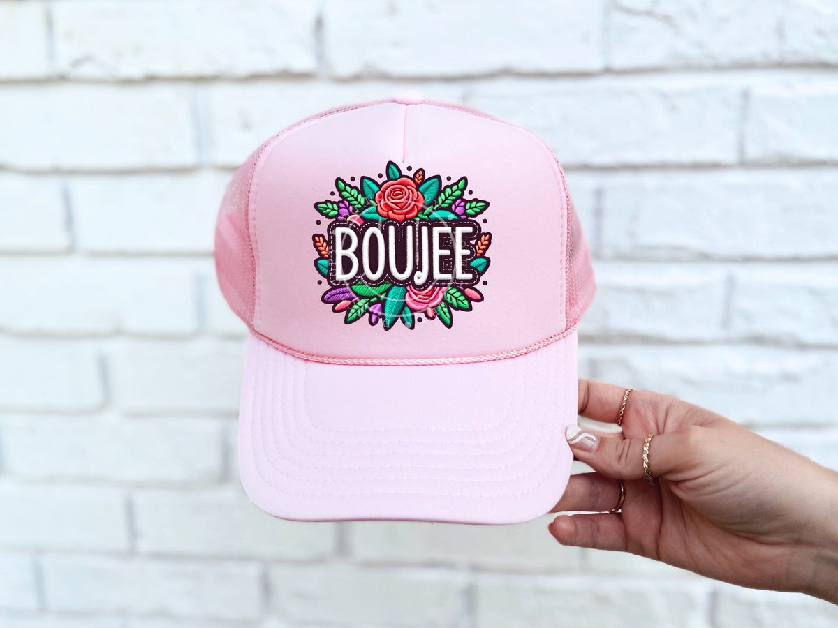Boujee Floral Faux Hat Patch - DTF