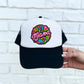 Mama Neon Floral Circle Faux Hat Patch - DTF