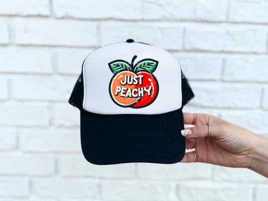 Just Peachy Faux Hat Patch - DTF