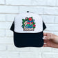 Bookish Floral Stacked Faux Hat Patch - DTF