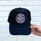 Jesus Saves Cross Checkered Faux Hat Patch - DTF