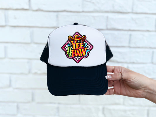 Yee Haw Diamond Faux Hat Patch - DTF