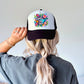 Spill The Tea Bright Floral Faux Hat Patch - DTF
