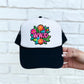 WWJD Neon Floral Faux Hat Patch - DTF