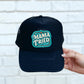 Mama Tried Blue Square Faux Hat Patch - DTF