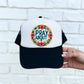 Pray About It Floral Faux Hat Patch - DTF