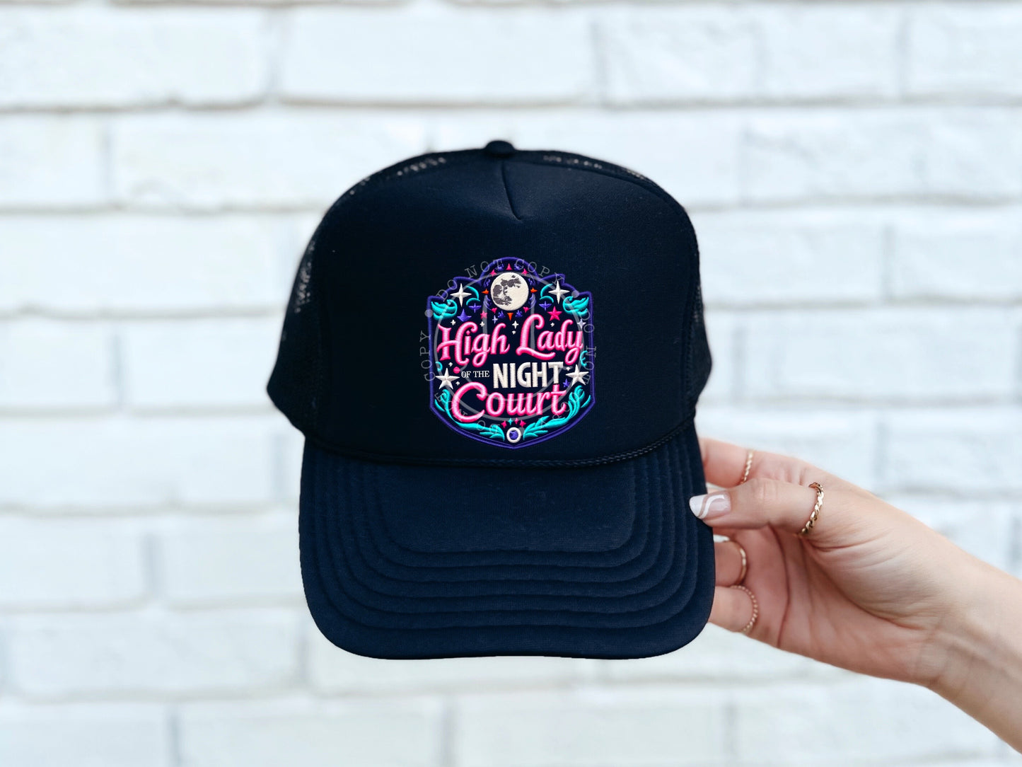 High Lady Pink Faux Hat Patch - DTF