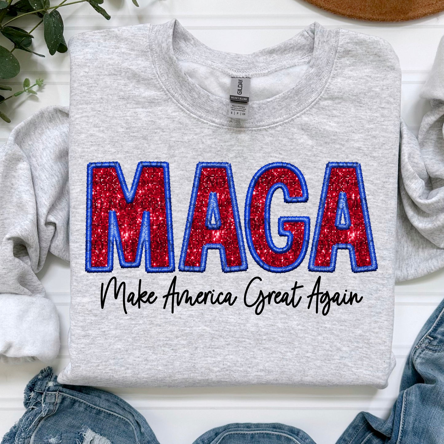 MAGA faux sequin-DTF