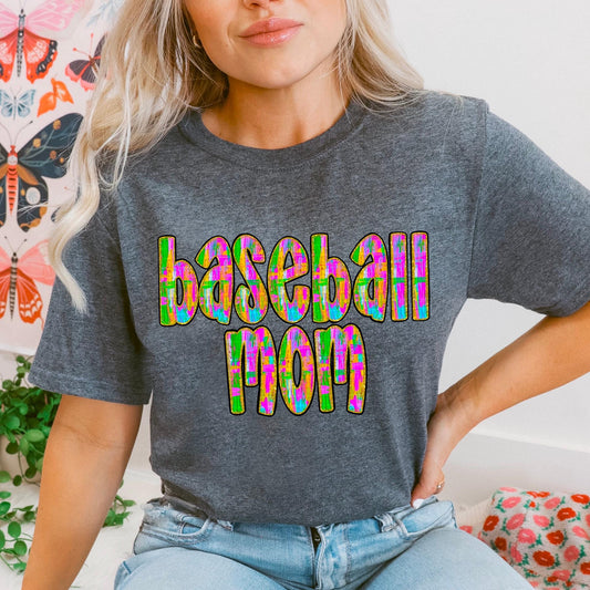 Baseball Mom Neon - DTF