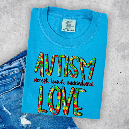 Autism Accept Teach Understand Love - DTF