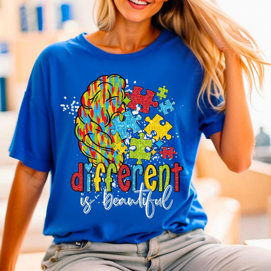 Different Is Beautiful Brain Puzzle - DTF