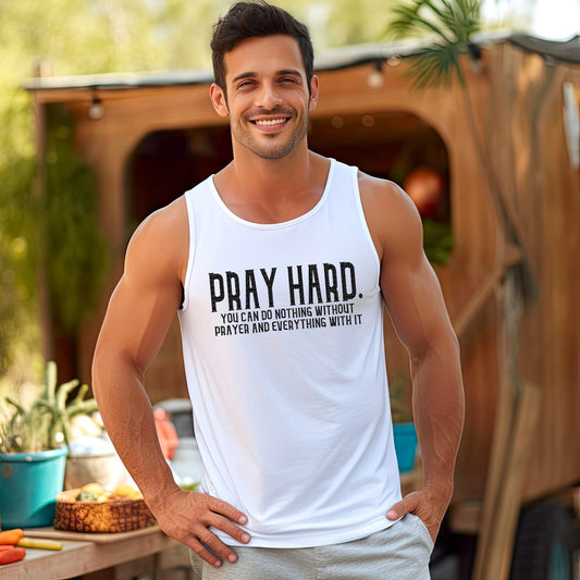 Pray Hard Blk - DTF