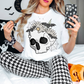 Bat floral skull-DTF