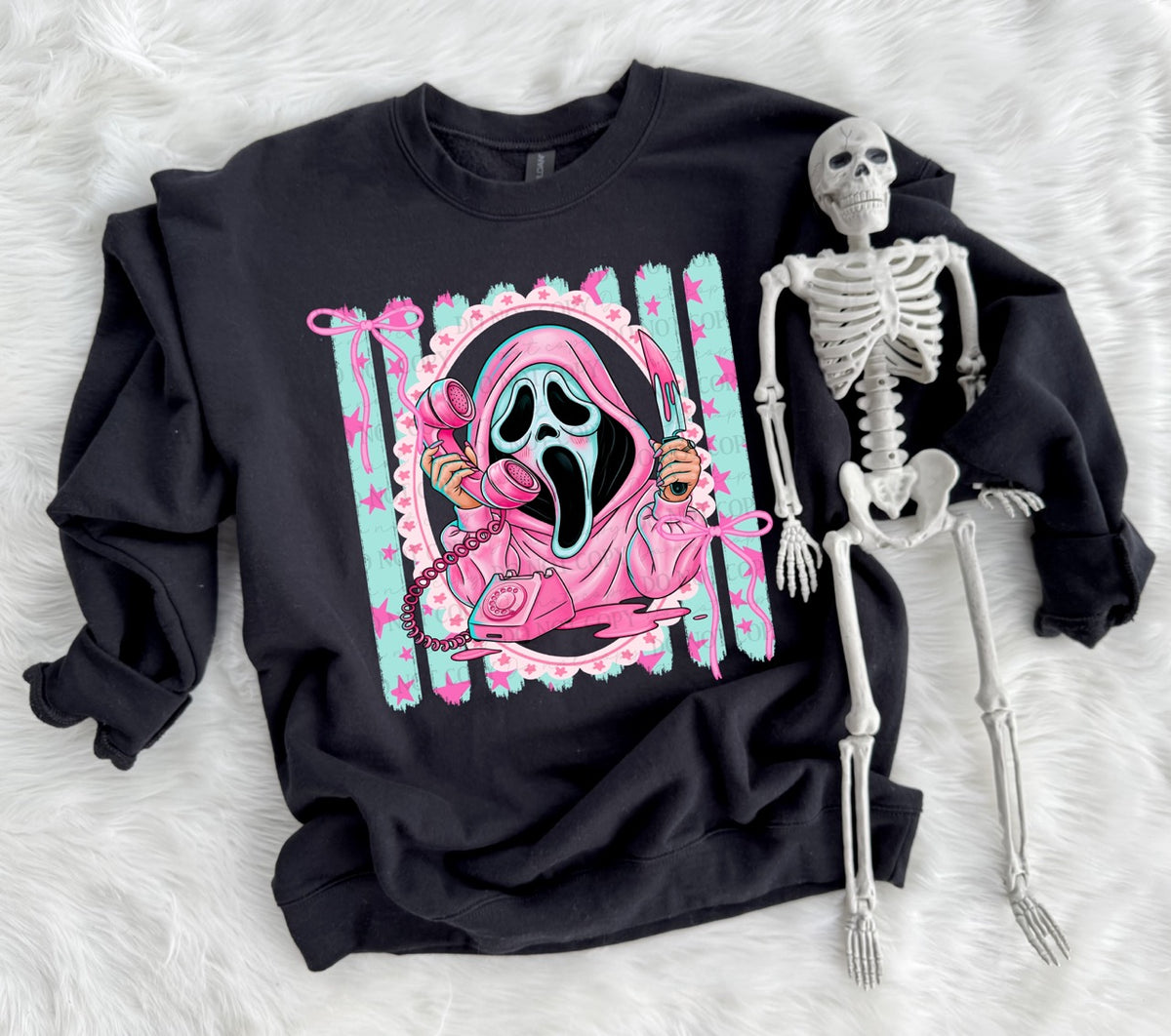Preppy horror girl ghost face-DTF&UV