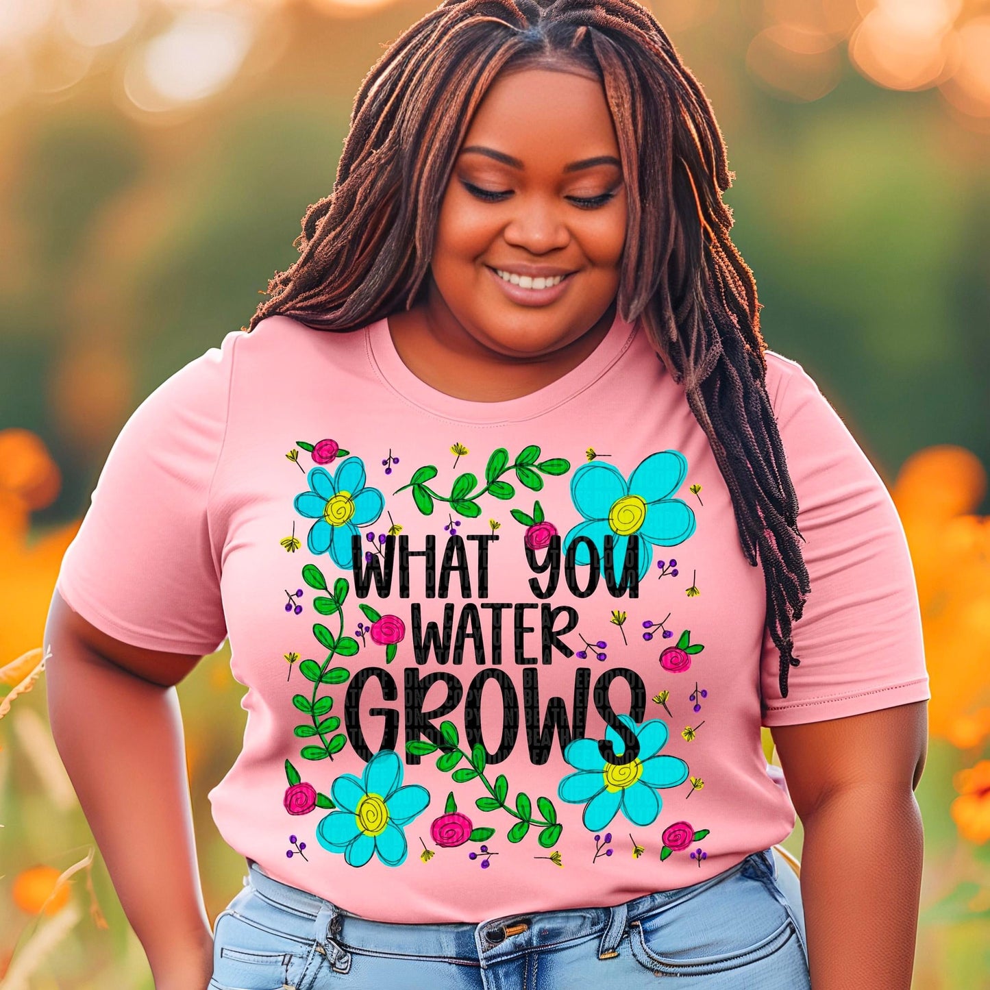 What You Water Grows Blk - DTF