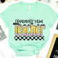 Teaching Titles Pencil Checkered (DROPDOWN) - DTF