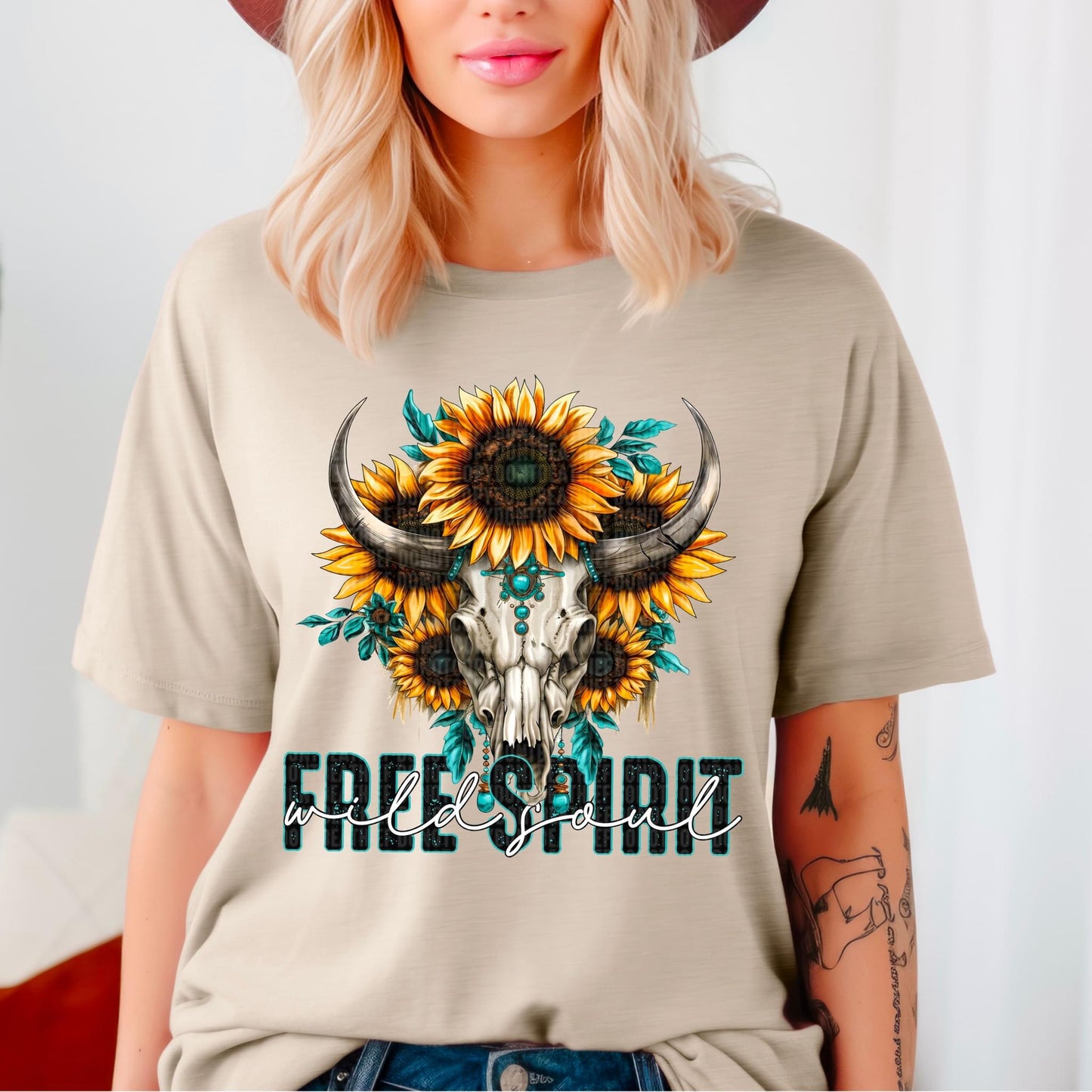 Free Spirit Wild Soul Sunflower - DTF