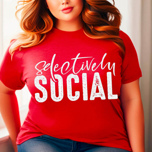Selectively social Wht- DTF