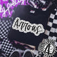 Arrows Black And White Polka Dot Faux Stitch - DTF