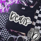 Bears Black And White Polka Dot Faux Stitch - DTF