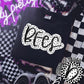 Bees Black And White Polka Dot Faux Stitch - DTF