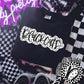 Blackcats Black And White Polka Dot Faux Stitch - DTF