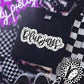 Bluejays Black And White Polka Dot Faux Stitch - DTF