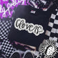 Clovers Black And White Polka Dot Faux Stitch - DTF