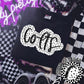 Colts Black And White Polka Dot Faux Stitch - DTF