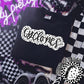 Cyclones Black And White Polka Dot Faux Stitch - DTF