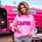 Camping Queen Pink And White - DTF