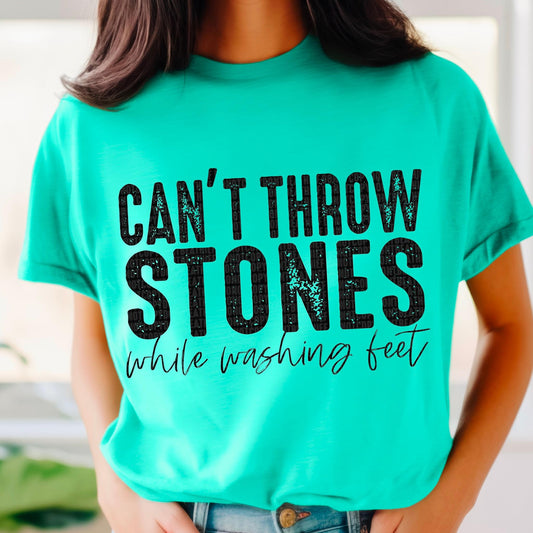 Can’t throw stones while washing feet black - DTF