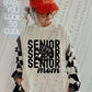 Senior Mom Stacked Cheer Faux Embroidery - DTF