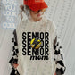 Senior Mom Stacked Tennis Faux Embroidery - DTF