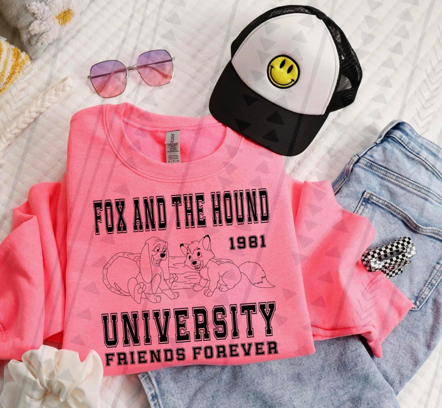 Fox And The Hound University Blk - DTF