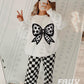 Soccer Coquette Bow Faux Embroidery Sequin - DTF