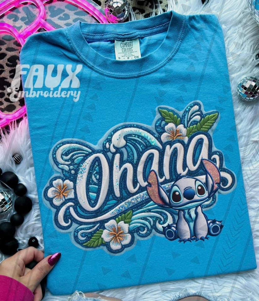 Ohana Faux Embroidery - DTF