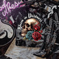 Bloom in darkness skeleton floral - DTF