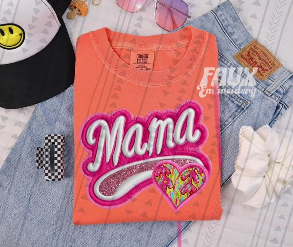 Pink Varsity Mama Softball - DTF