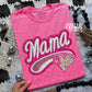 Pink Varsity Mama Baseball And Volleyball - DTF
