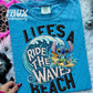 Ride The Waves Faux Embroidery - DTF