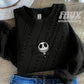 Skellington And Co Faux Embroidery Blk - DTF