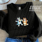 Bluey And Co Faux Embroidery Blk - DTF