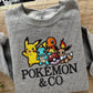 Pokemon And Co Faux Embroidery Blk - DTF