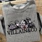 Villain And Co Faux Embroidery Blk - DTF