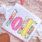 Floral lolli no bow gold outline- DTF&UV