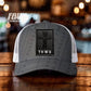 YHWH Cross Blk/Wht Faux Hat Patch - DTF