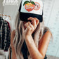 Just Peachy smiley Faux Hat Patch - DTF